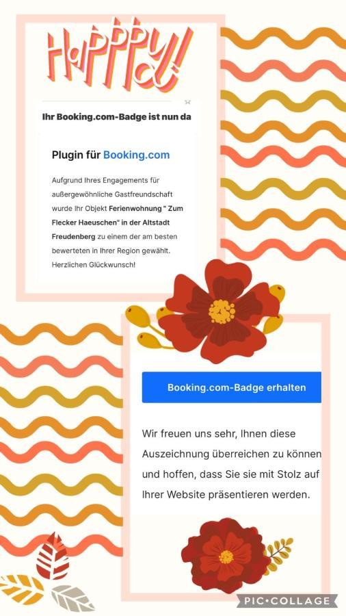 Ferienwohnung " Zum Flecker Haeuschen" In Der Altstadt Freudenberg Фройденгберг Екстер'єр фото
